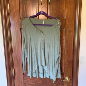 Free people long sleeve hunter green top